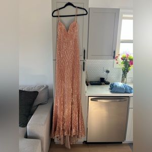 Beautiful 1920s inspired floor length gown with train!!!